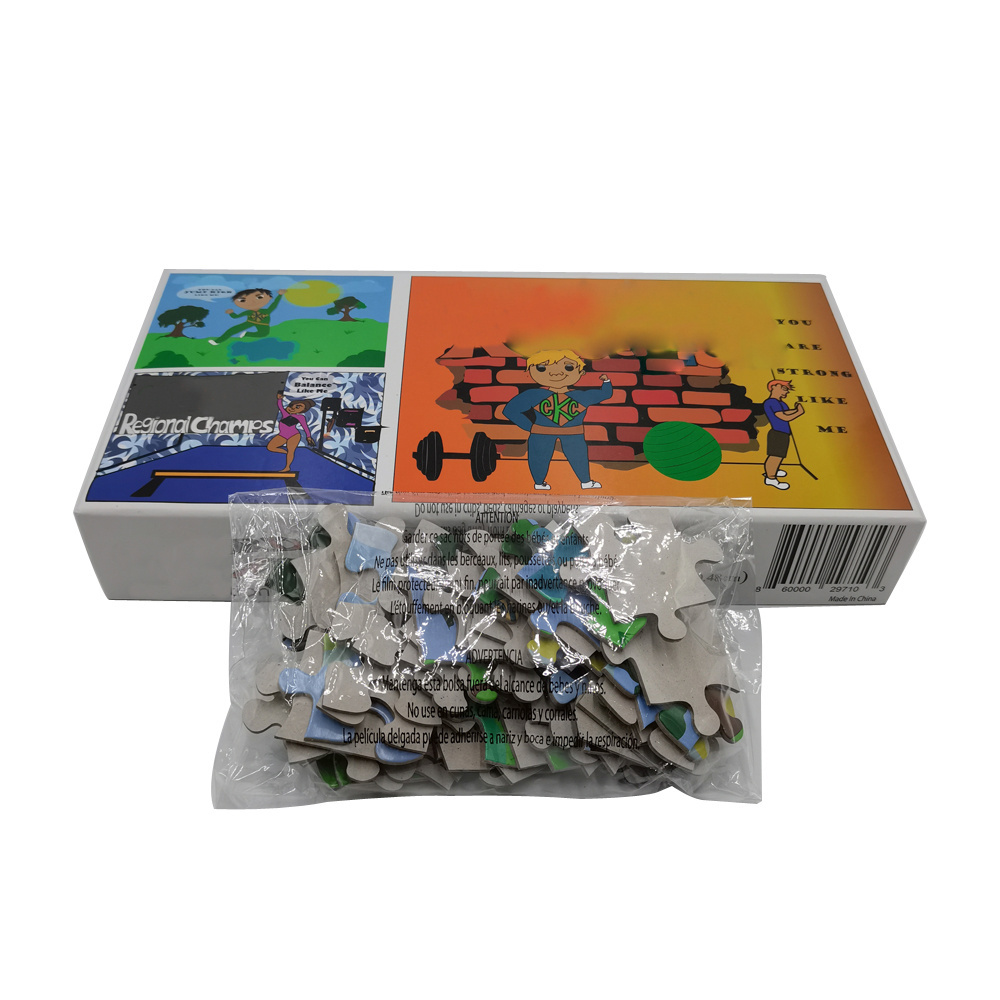 Free Sample 48 pieces Paper Printing Machine Children's Custom Jigsaw Puzzles