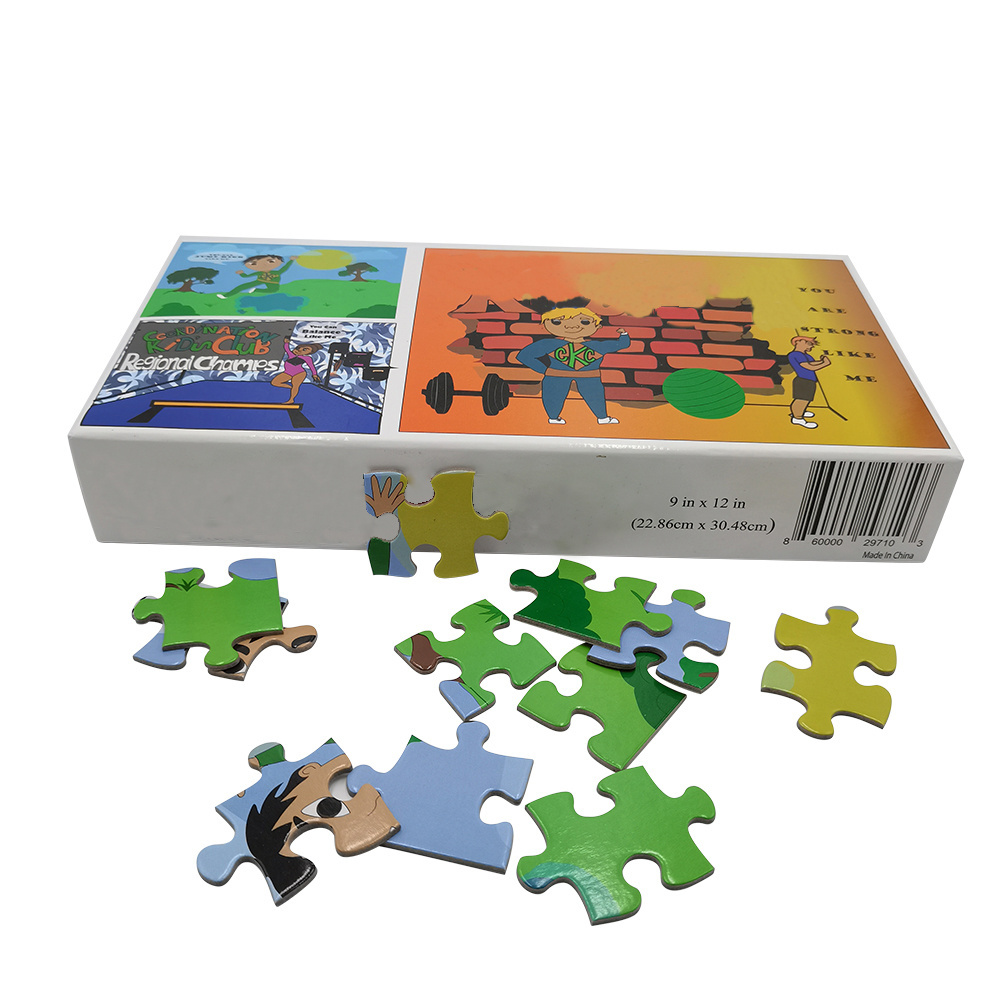 Free Sample 48 pieces Paper Printing Machine Children's Custom Jigsaw Puzzles