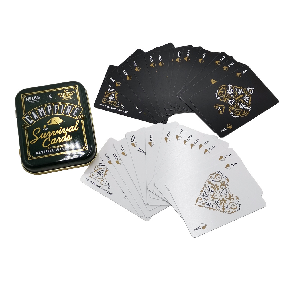 2024 Custom Playing card Black Core Free Sample  Poker Plastic Waterproof Printing Poker Cards Trading Card