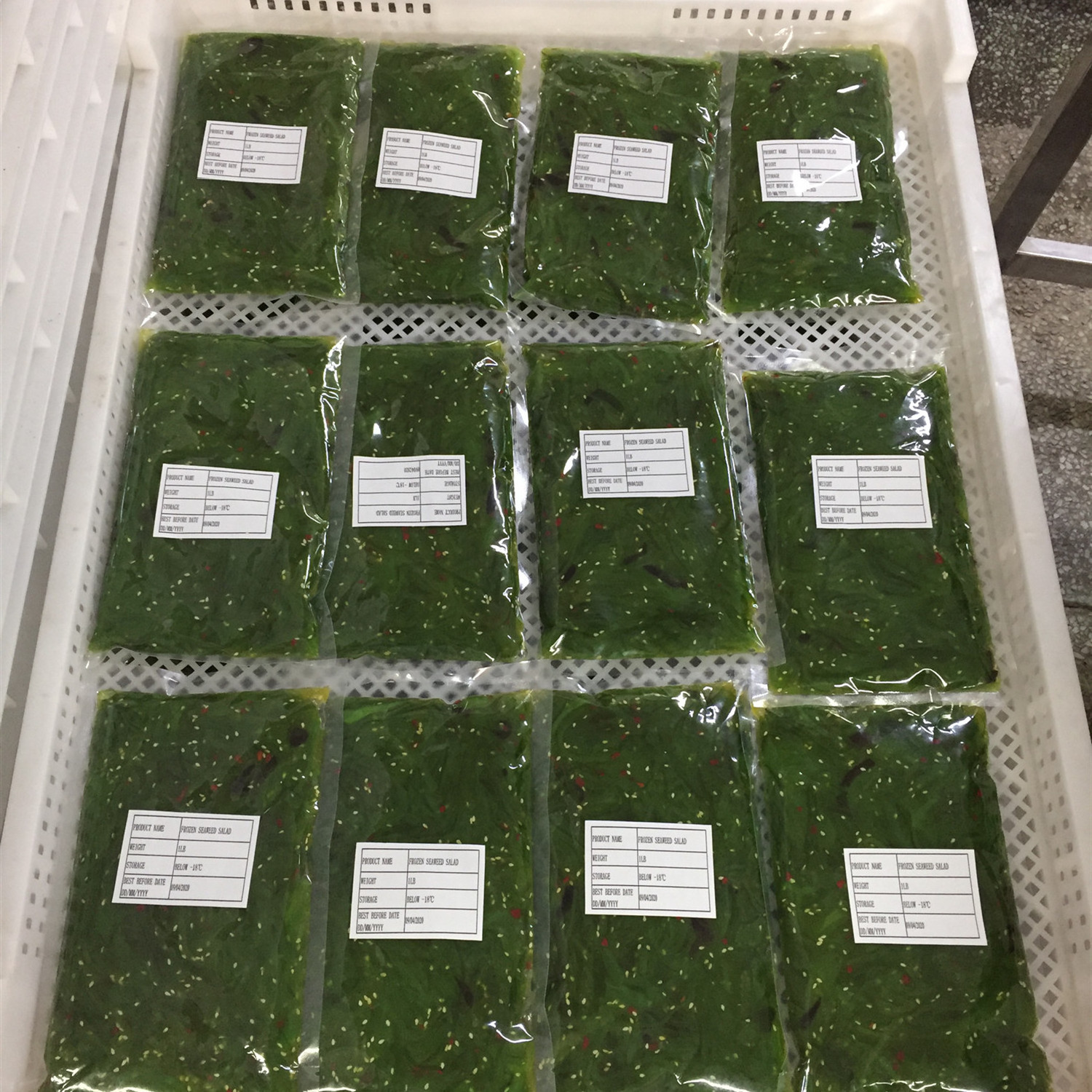 wholesale seafood snack high quality red japan frozen seaweed salad