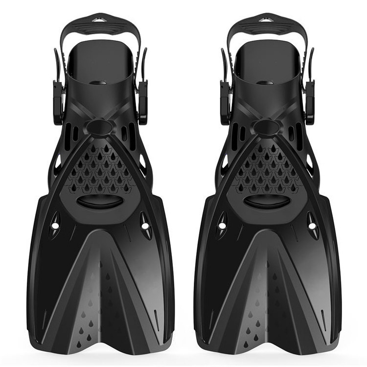 Custom Adjustable Aqua Gear Snorkeling Diver Flippers Fins Shoes For Skin Diving Customer Logo