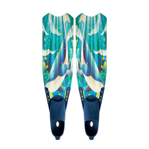 Professional Diving Eco-Friendly silicone Durable Soft Diving Fins freediving long diving fins