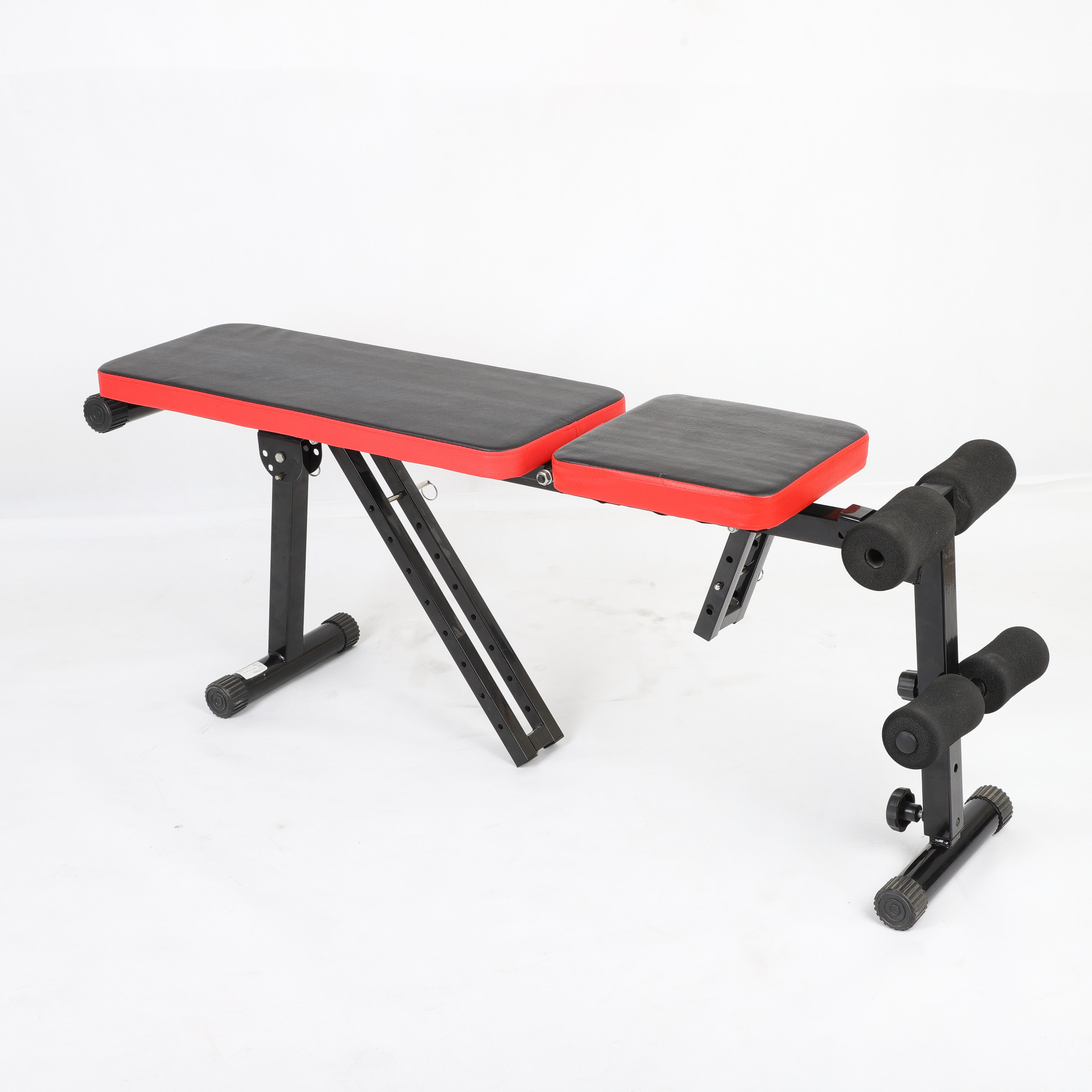 New Design Red Bench With Wood Slats Cast Iron Bench