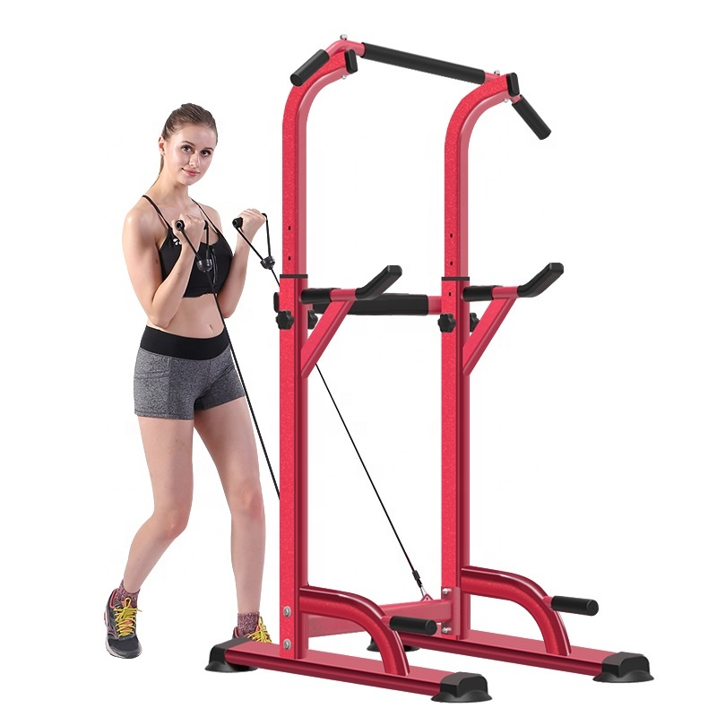 Hot sale Multifunctional Power Tower Adjustable Height Stand Workout Station Dip Station With Sit Up Bench