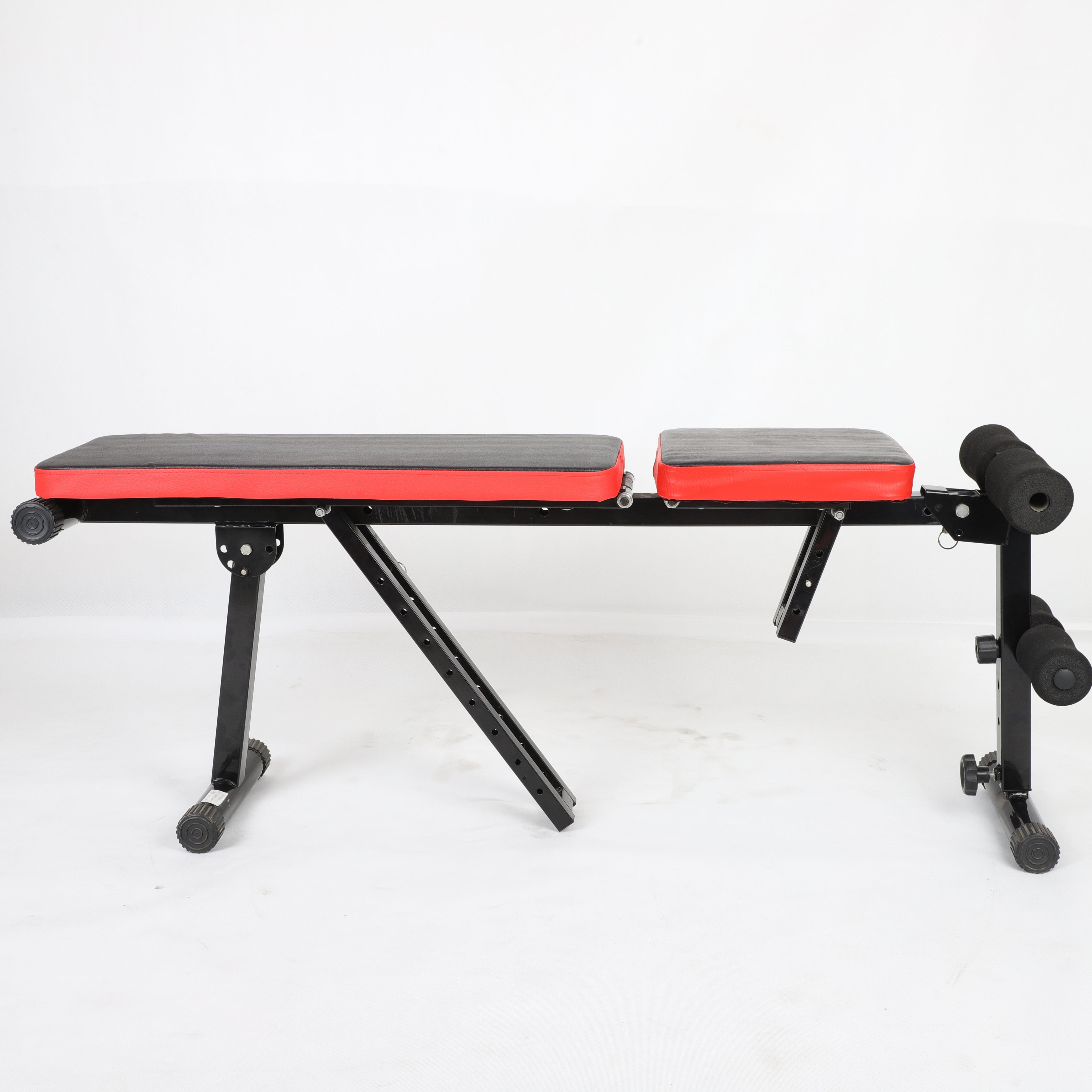 New Design Red Bench With Wood Slats Cast Iron Bench