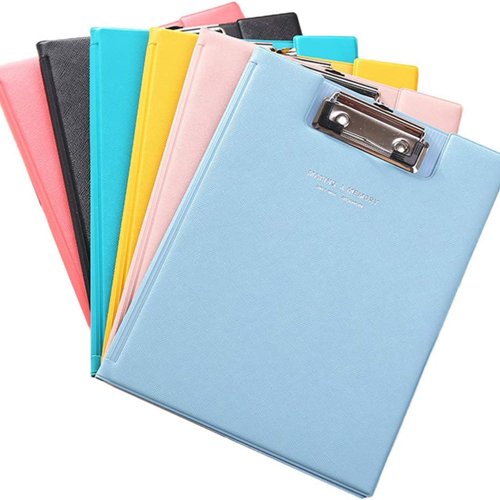 Custom Logo Padfolio Portfolio Leather Clipboard  Case A4 Multi-Function Combination Conference File Folder Portfolio