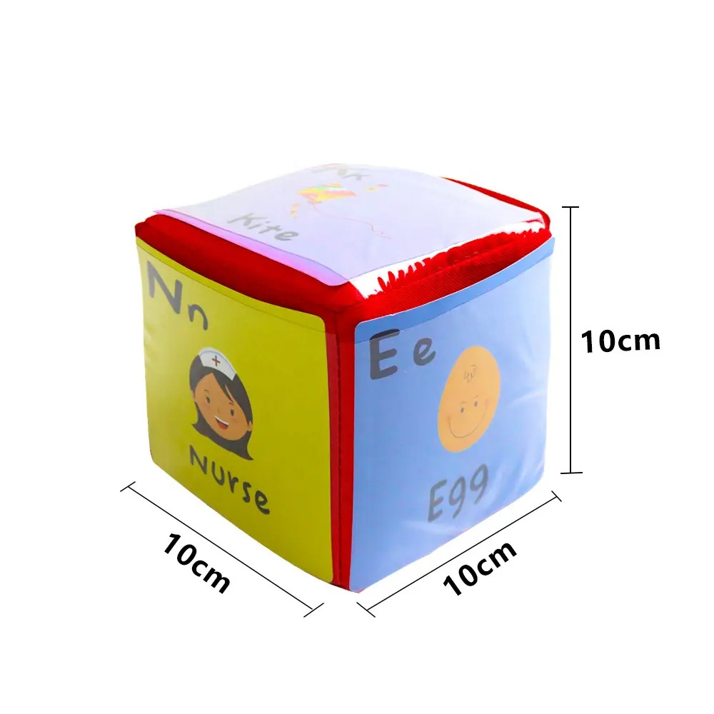 Baby Cube Dice Toy Kids Early Education Kindergarten Teacher Tool School Cognitive Chart Card Number Word 4pc Gift Set