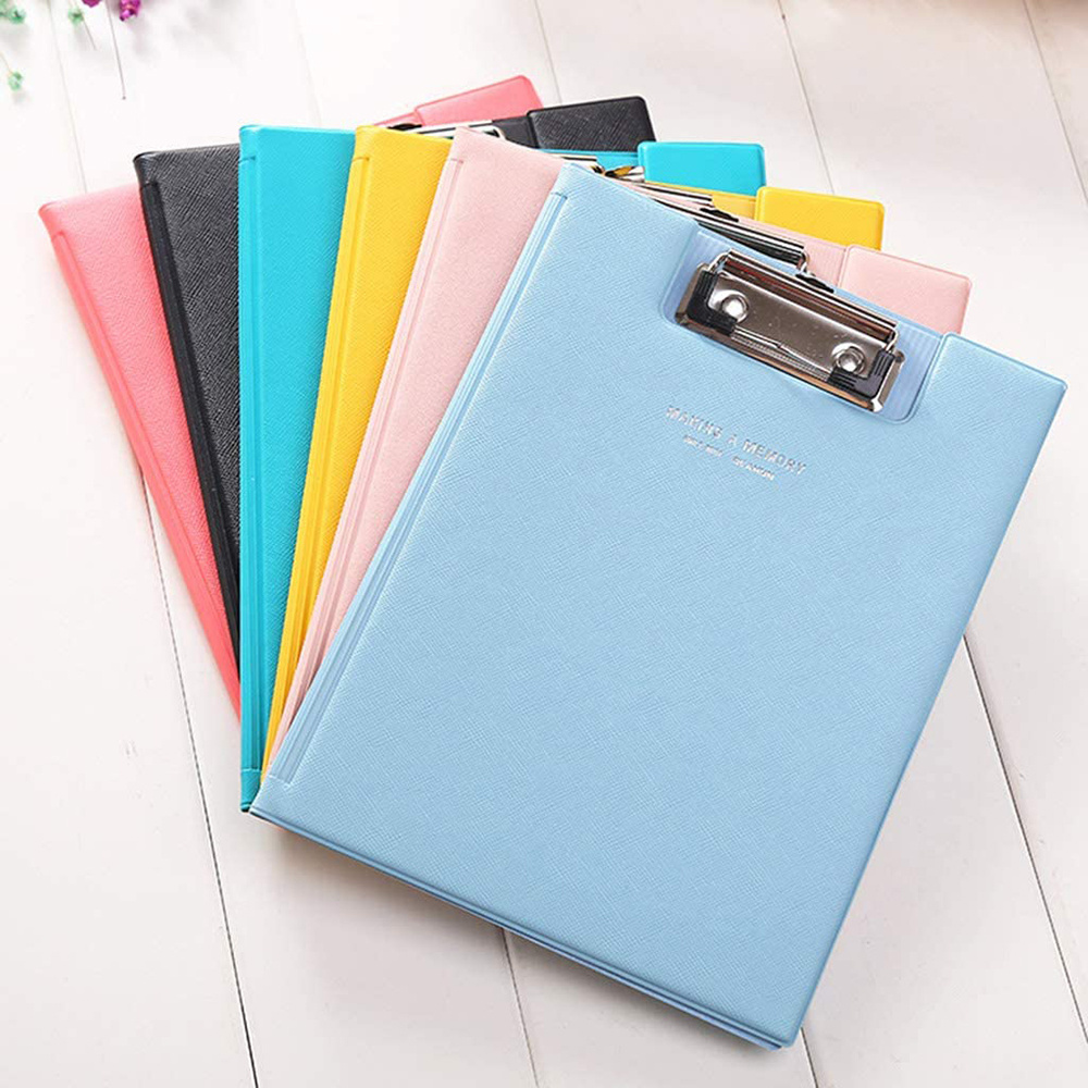 Custom Logo Padfolio Portfolio Leather Clipboard  Case A4 Multi-Function Combination Conference File Folder Portfolio