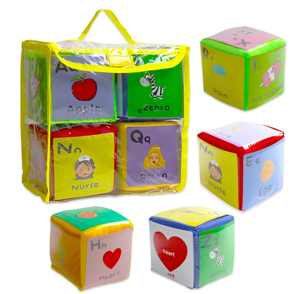 Baby Cube Dice Toy Kids Early Education Kindergarten Teacher Tool School Cognitive Chart Card Number Word 4pc Gift Set