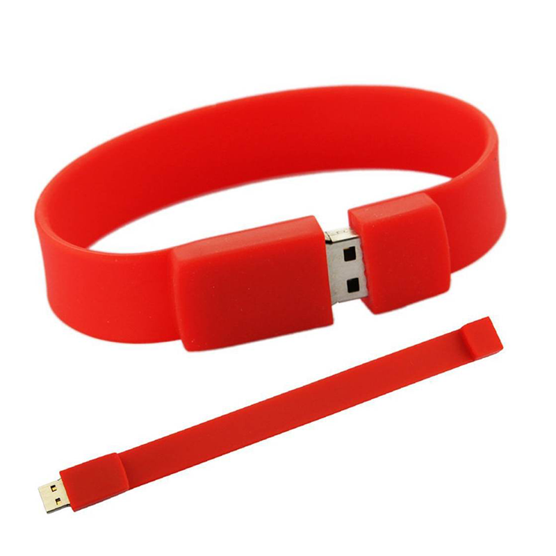 Hot Corporate Gifts Silicon Bracelet USB Flashdisk Bulk 2GB 4GB 8GB 16GB 32GB 64GB 128GB OEM Custom Logo Pendrive Flash Drive