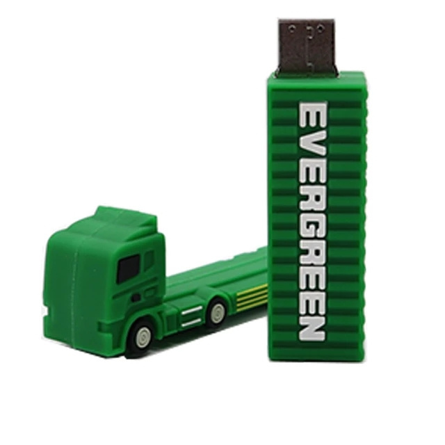 Manufacturer pvc rubber car shape custom USB flash drive 2D/3D silicon rubber truck shape USB pendrive 8GB