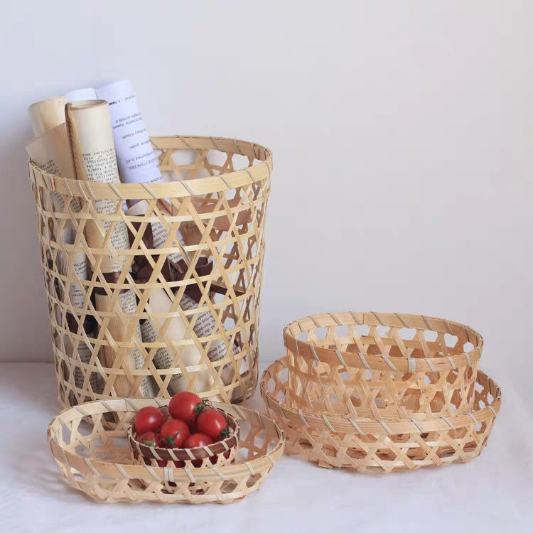 Wicker baskets Bamboo storage basket handwork  fruit basket