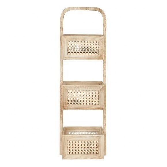 HOT Sale Natural Eco Friendly Materials Wooden basket Storage Container Bathroom storage drawer