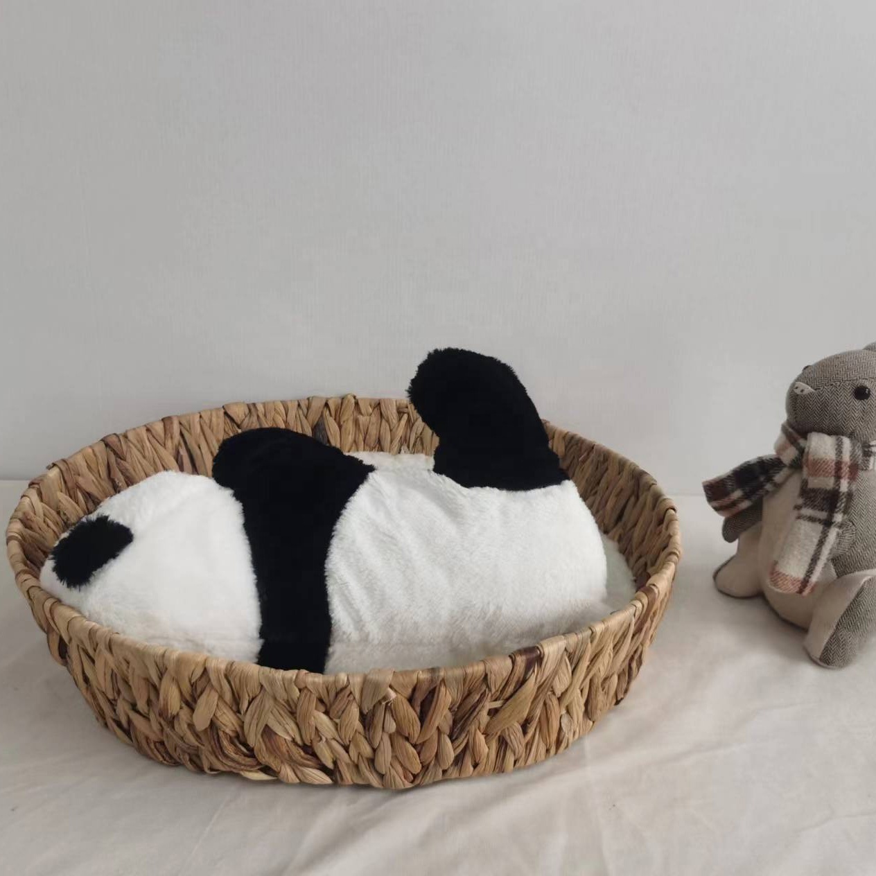 Handmade dog cat sofa water hyacinth Cats basket Carrier Gift Basket For Pet Dog Bed