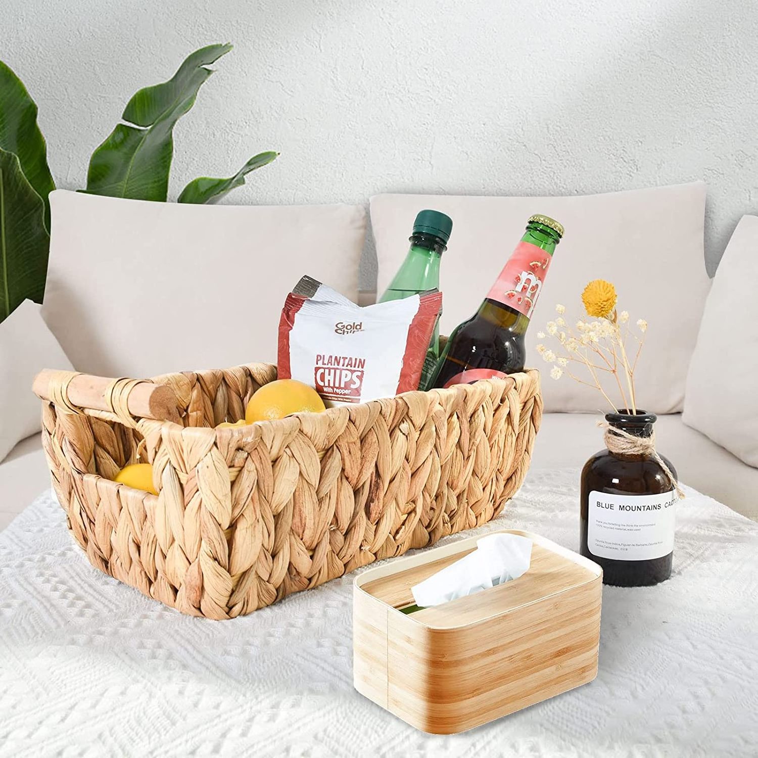 New Eco-friendly Natural Hand-Woven Gift Water Hyacinth basket