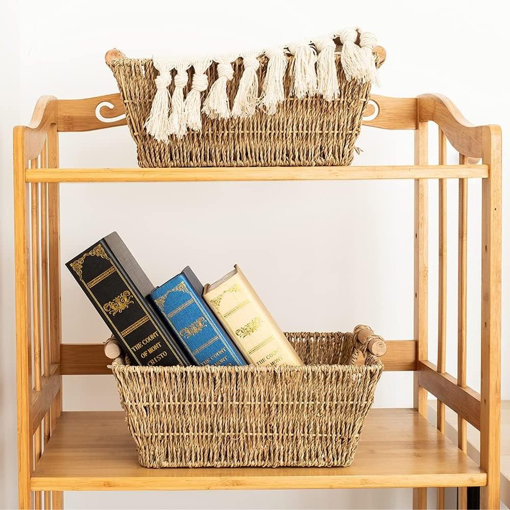 High Quality Seagrass Basket Cheap Wicker Picnic Storage Baskets for Gift