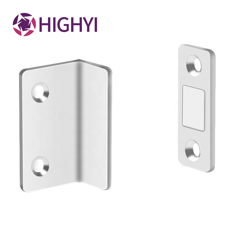 HIGHYI cabinet magnetic catch L-shaped strong magnetic cabinet catch furniture accessories  invisible magnetic catch