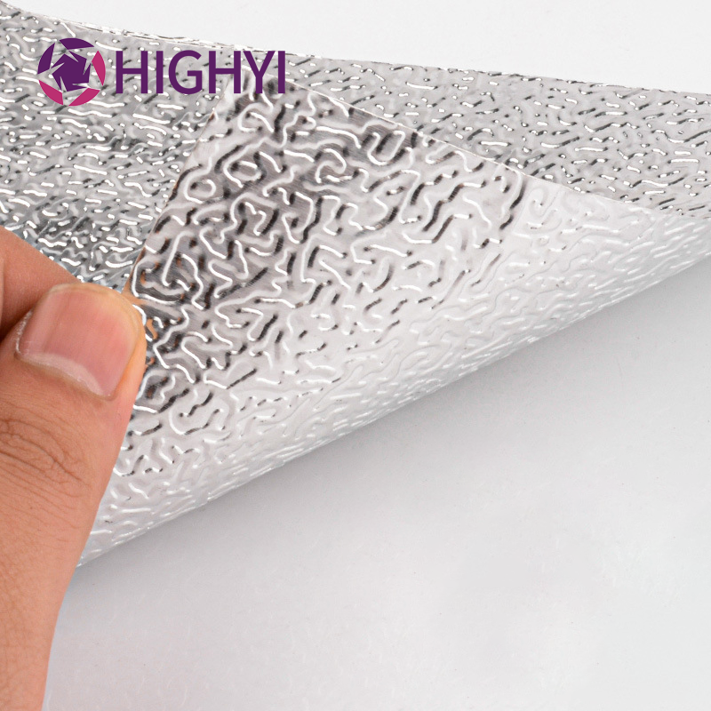 HIGHYI kitchen backsplash wallpaper aluminum foil paper furniture cabinet oil proof kitchen aluminum foil stickers