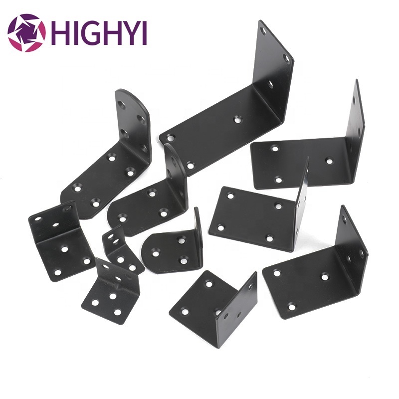 HIGHYI furniture stainless steel corner bracket connector shelf supports cabinet hanging angle bracket T shape corner bracing