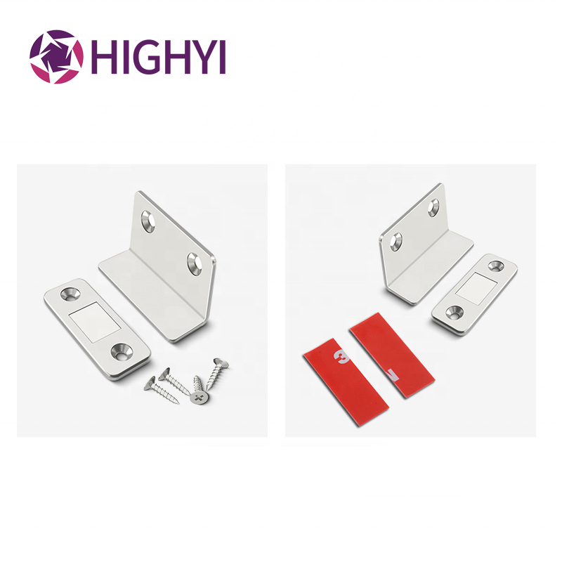 HIGHYI cabinet magnetic catch L-shaped strong magnetic cabinet catch furniture accessories  invisible magnetic catch