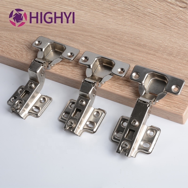 HIGHYI cabinet wooden door two way hidden hinge 90 degree angle cupboard adjustable hinges self close 60g furniture hinges