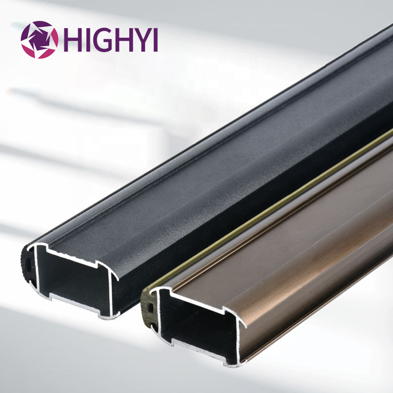 HIGHYI aluminum alloy hanging rod for wardrobe furniture cabinet thickened rods for hanging clothes