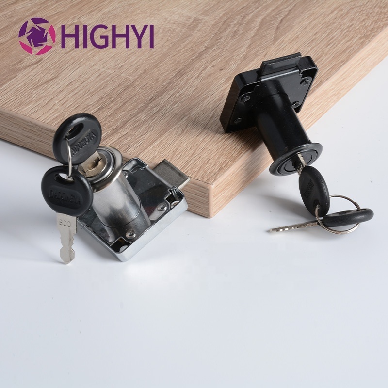 HIGHYI cabinet fold key drawer lock manufacturers office locker cam lock hardware antique pedestal furniture lock