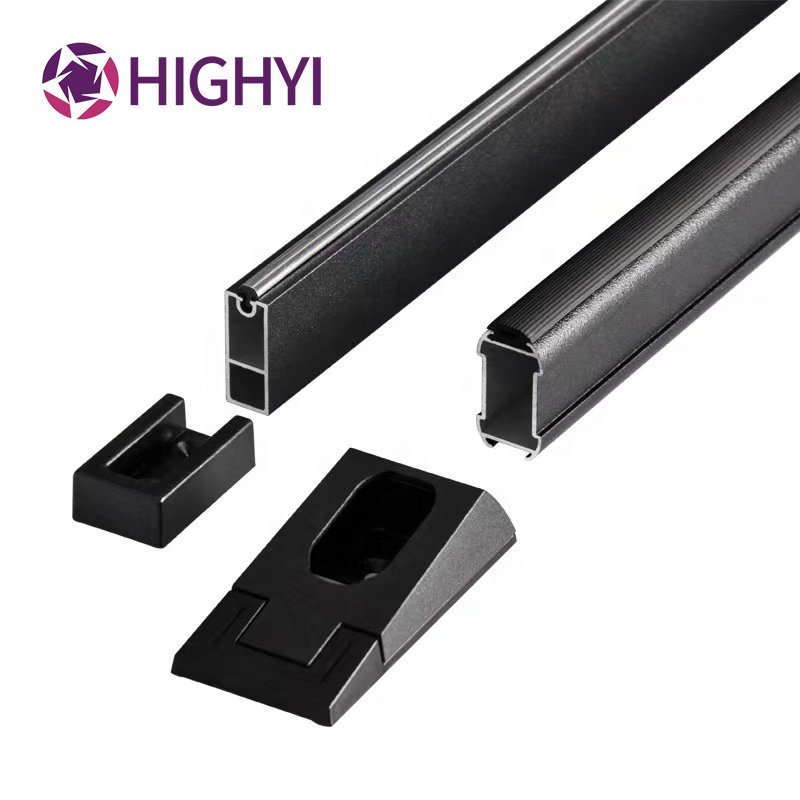 HIGHYI aluminum alloy hanging rod for wardrobe furniture cabinet thickened rods for hanging clothes