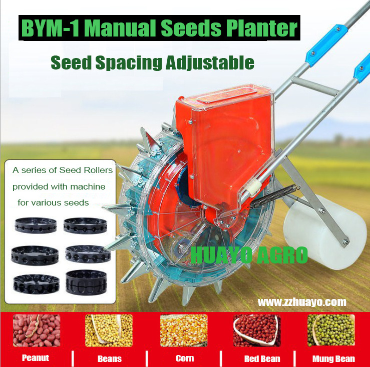 Hand operated bean corn seed drill machine