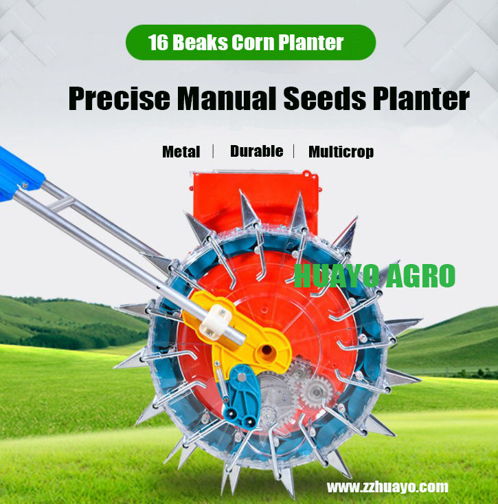 Hand operated bean corn seed drill machine