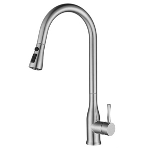 Isbriton modern mixer tap for kitchen sink pull-out sprayer spout head 304 stainless steel faucet kitchen mixer