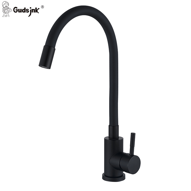 Gudsink  Factory Sell Wholesale Long Neck Dual Handle Flexible Kitchen Sink Faucets Purified Drinking Water Kitchen Faucet