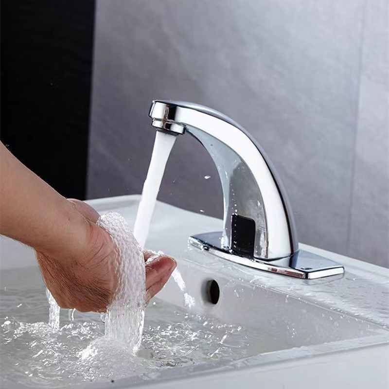 popular automatic Touchless  single cold & hot water faucet bathroom basin intelligent infrared induction sensor faucet tap