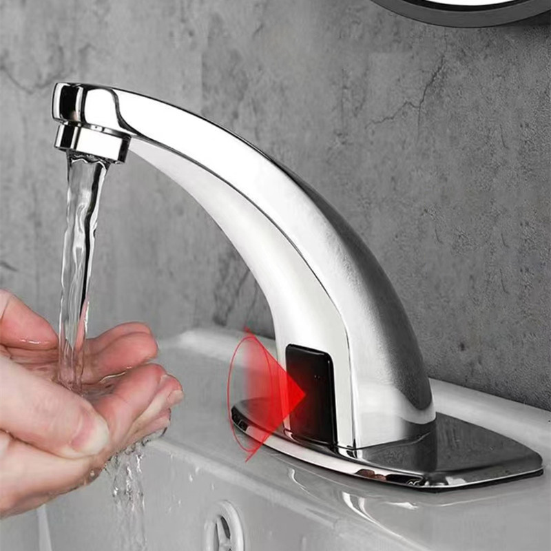 popular automatic Touchless  single cold & hot water faucet bathroom basin intelligent infrared induction sensor faucet tap