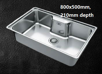 Gudsink size 8050 new big size kitchen sink single bowl sink stainless steel sink modern style design