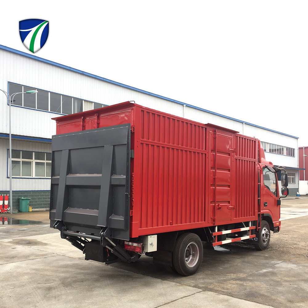 Newest price of 4x2 140hp euro 4 loading 15 ton 6m corrugated iron tile box small van truck for sale