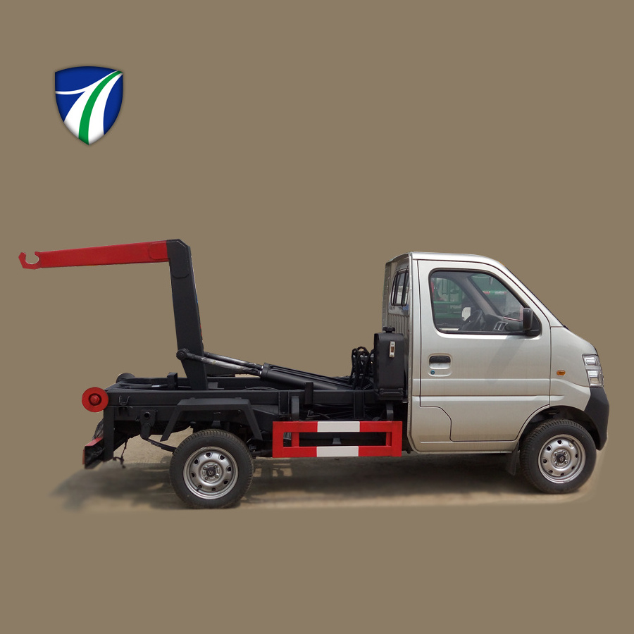 Mini Hydraulic Lifter Truck Hook Lift Garbage Truck Small Roll Off Garbage Truck For Sale