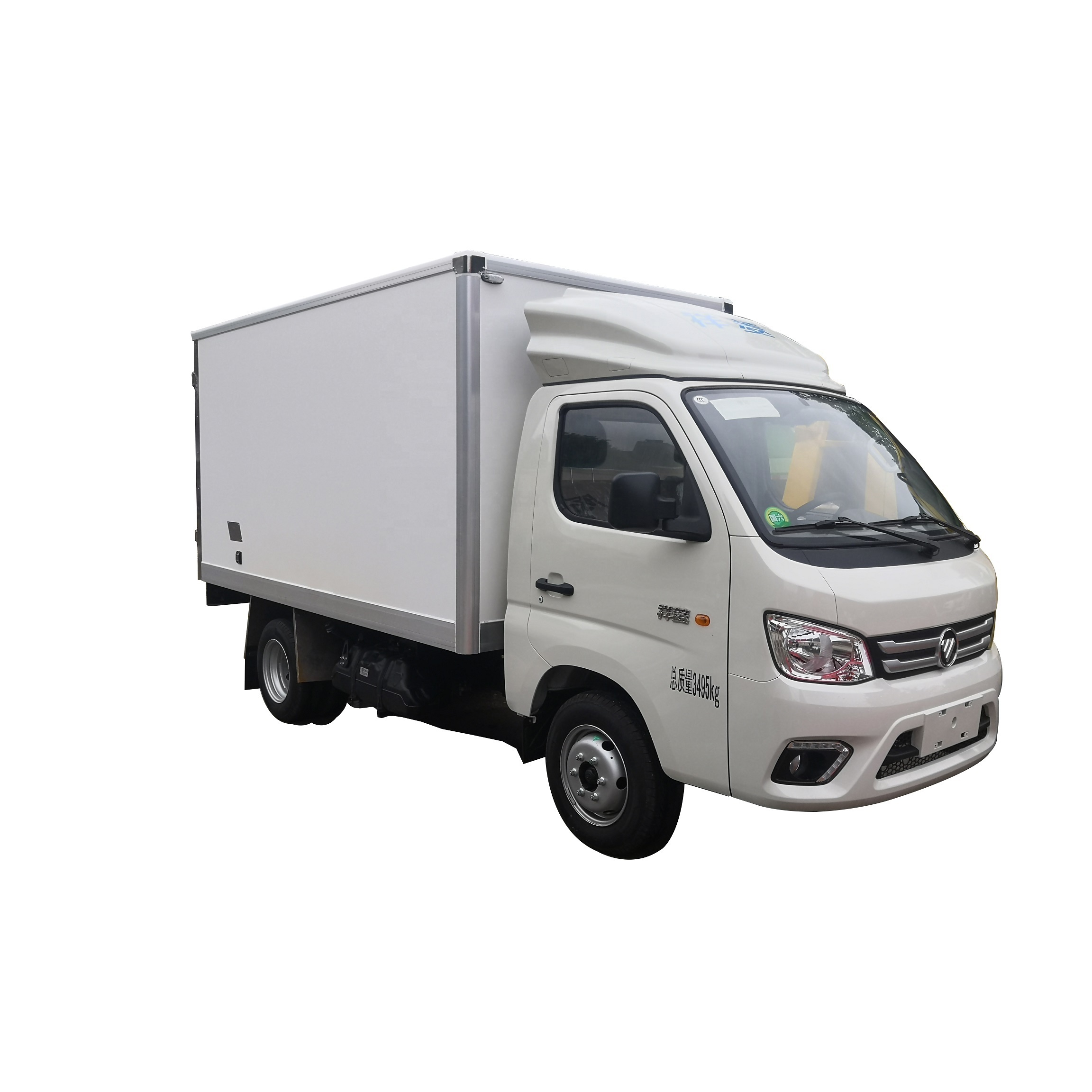 Mini van box truck 1T loading FOTON small 4x2 gasoline van cargo truck factory