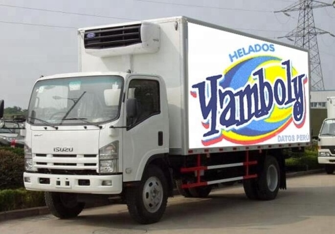 Brand new 190hp refrigeration truck 4x2 cold food vegetable van truck euro 4 light freezer truck for sale