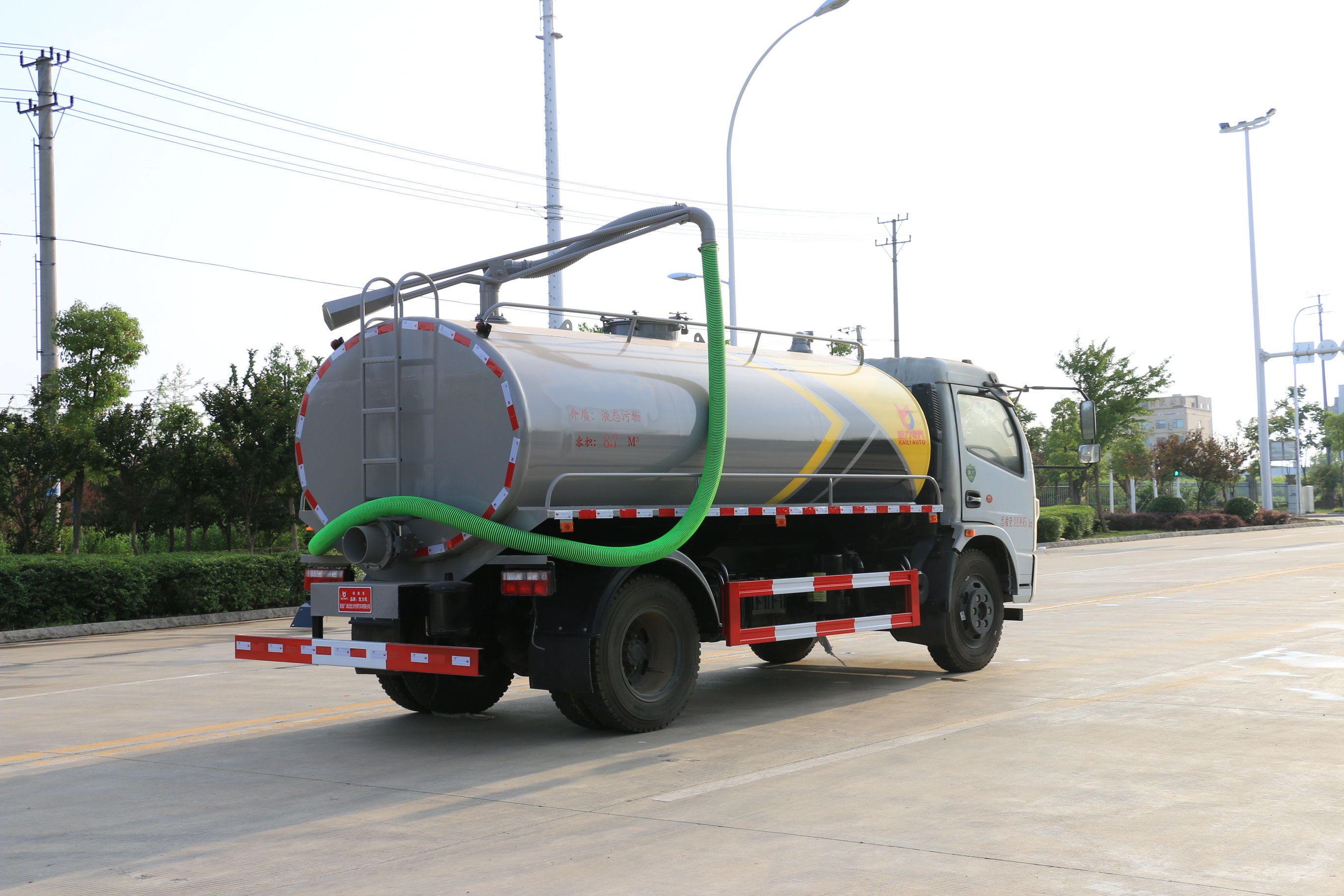 5000L Septic Fecal High Pressure Vacuum Sewage Suction Tank Trucks With Jurop Vacuum Pump