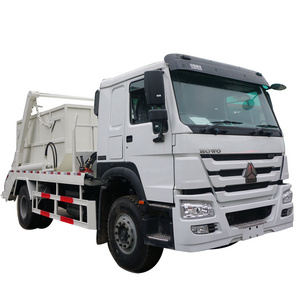 most popular swing arm garbage can cleaning truck with waste collection bin for sanitation industry