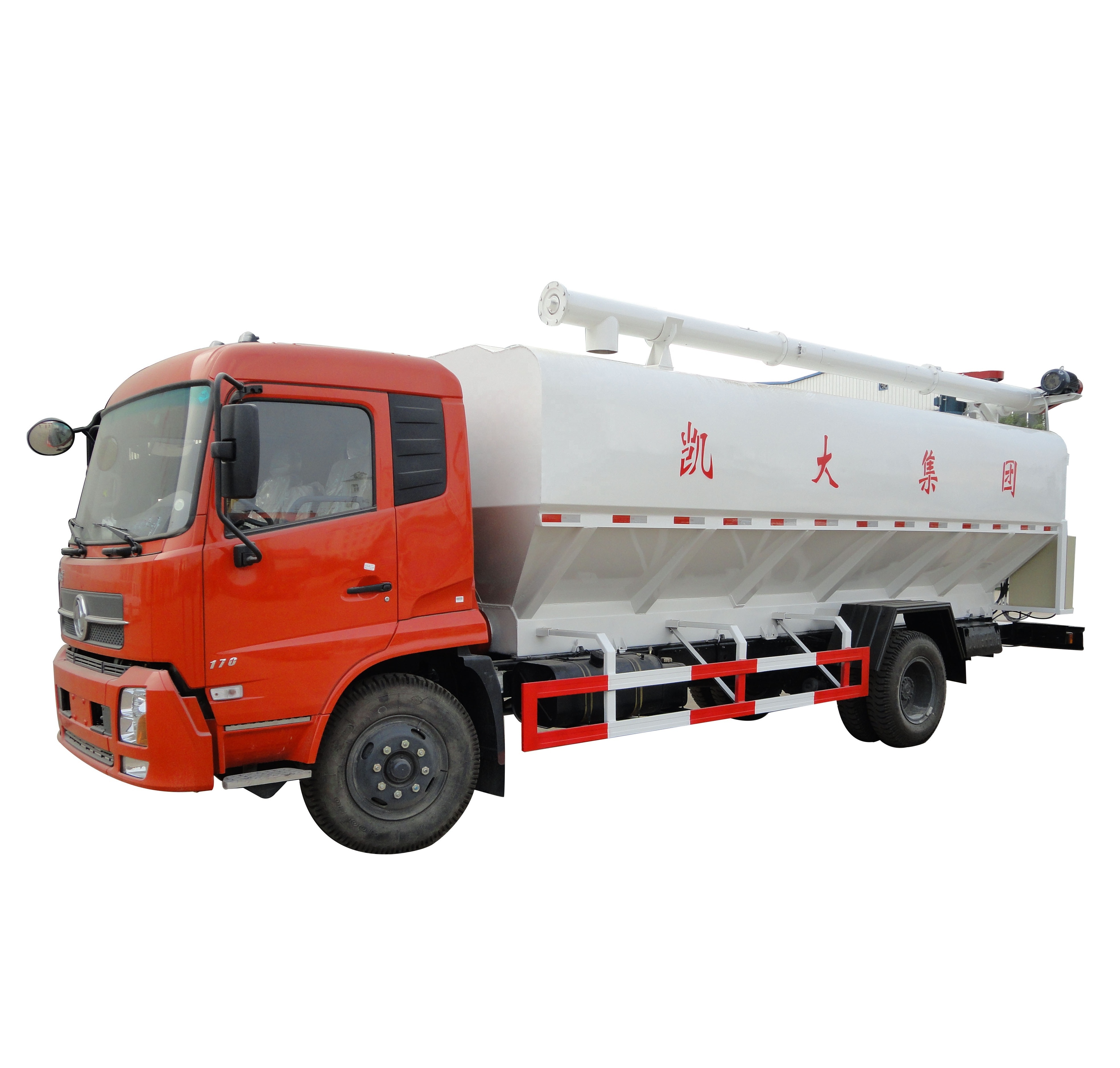 hydraulic grain auger feed grain transport truck for poultry bulk feed animals feeding delivery trucks