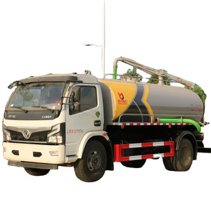 5000L Septic Fecal High Pressure Vacuum Sewage Suction Tank Trucks With Jurop Vacuum Pump