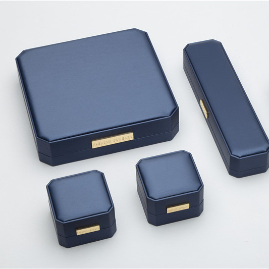 High-end custom logo color PU leather jewelry gift packaging set boxes for Luxury jewellery