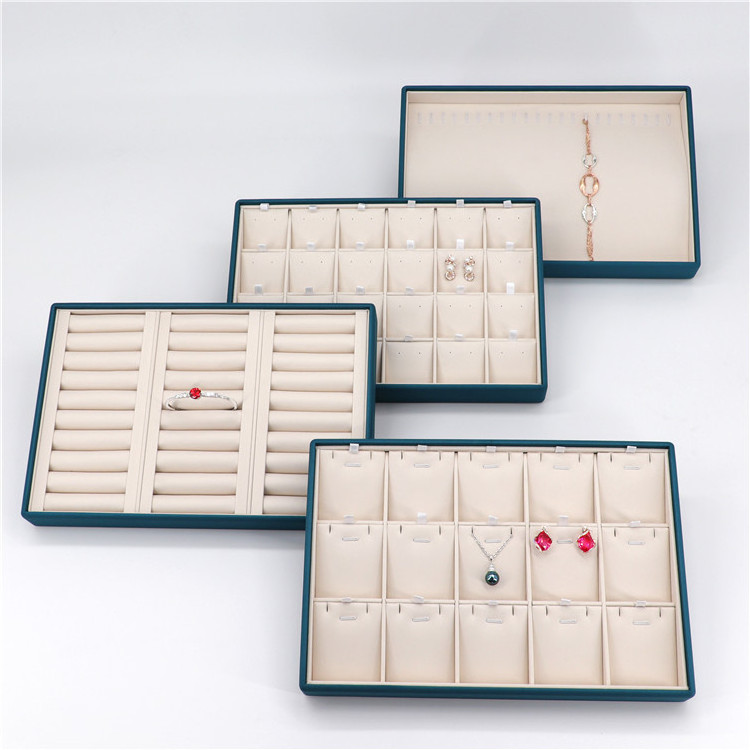 Custom Multifunction Jewellery Display Trays stackable Necklace Rings Tray for jewelry displays wholesale