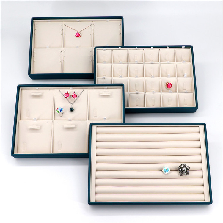 Custom Multifunction Jewellery Display Trays stackable Necklace Rings Tray for jewelry displays wholesale