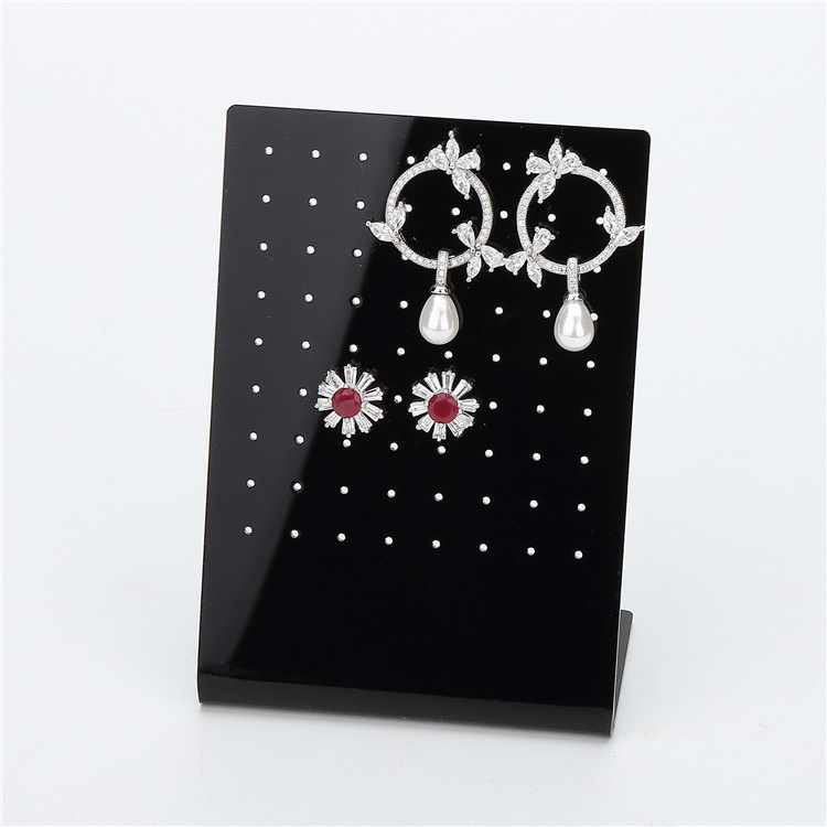 Factory Portable stud Earrings holder L 72 Holes Acrylic jewelry Display Stand for Earrings