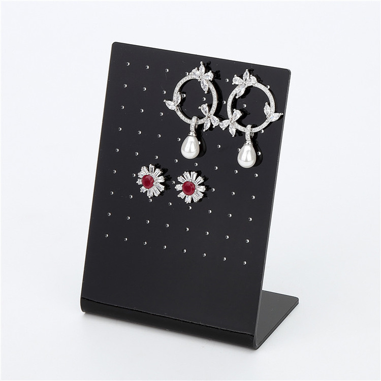 Factory Portable stud Earrings holder L 72 Holes Acrylic jewelry Display Stand for Earrings