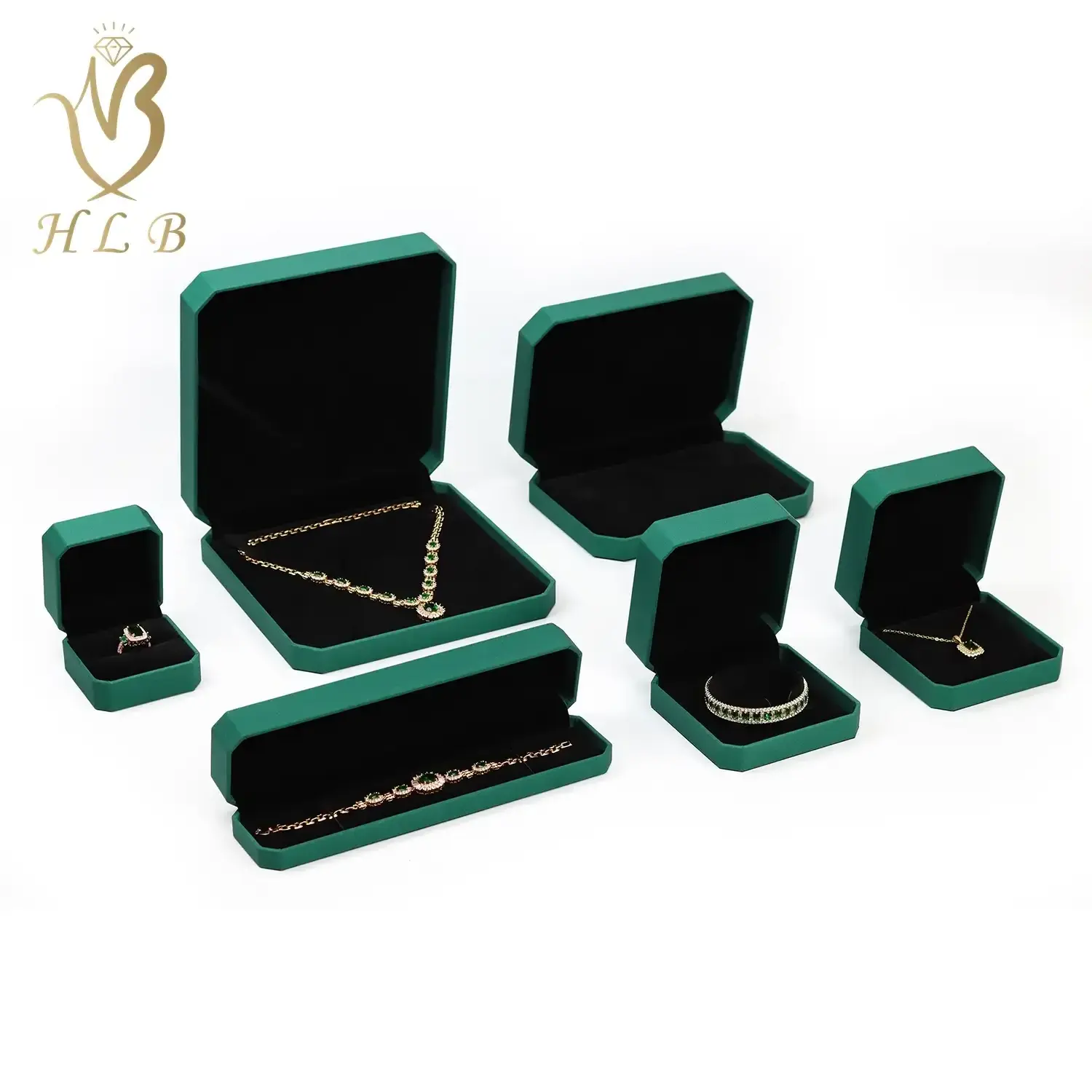 Octagon Luxury jewelry packaging box with logo for fine jewelry rings necklace jewellery box