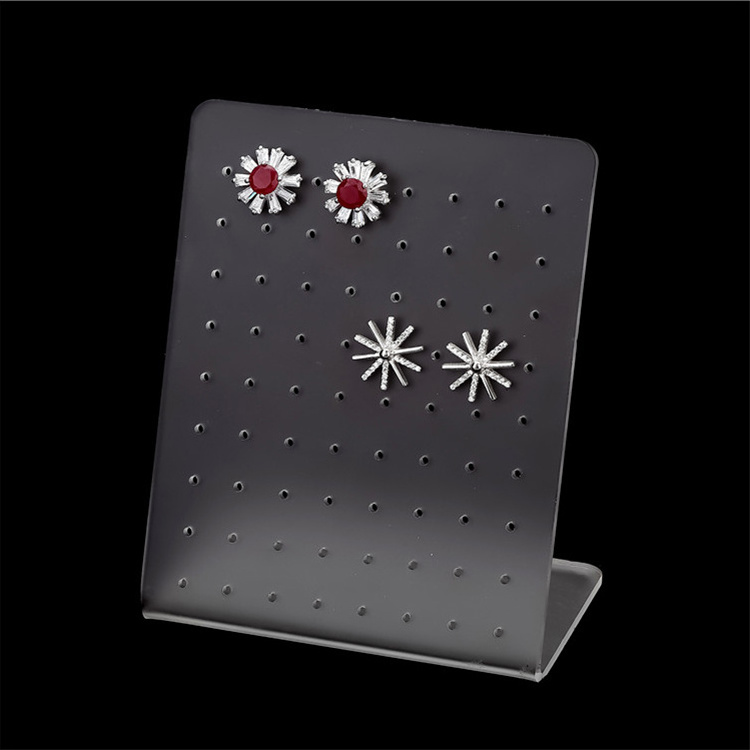 Factory Portable stud Earrings holder L 72 Holes Acrylic jewelry Display Stand for Earrings